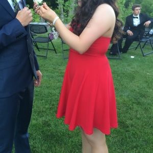 Red Strapless Dress